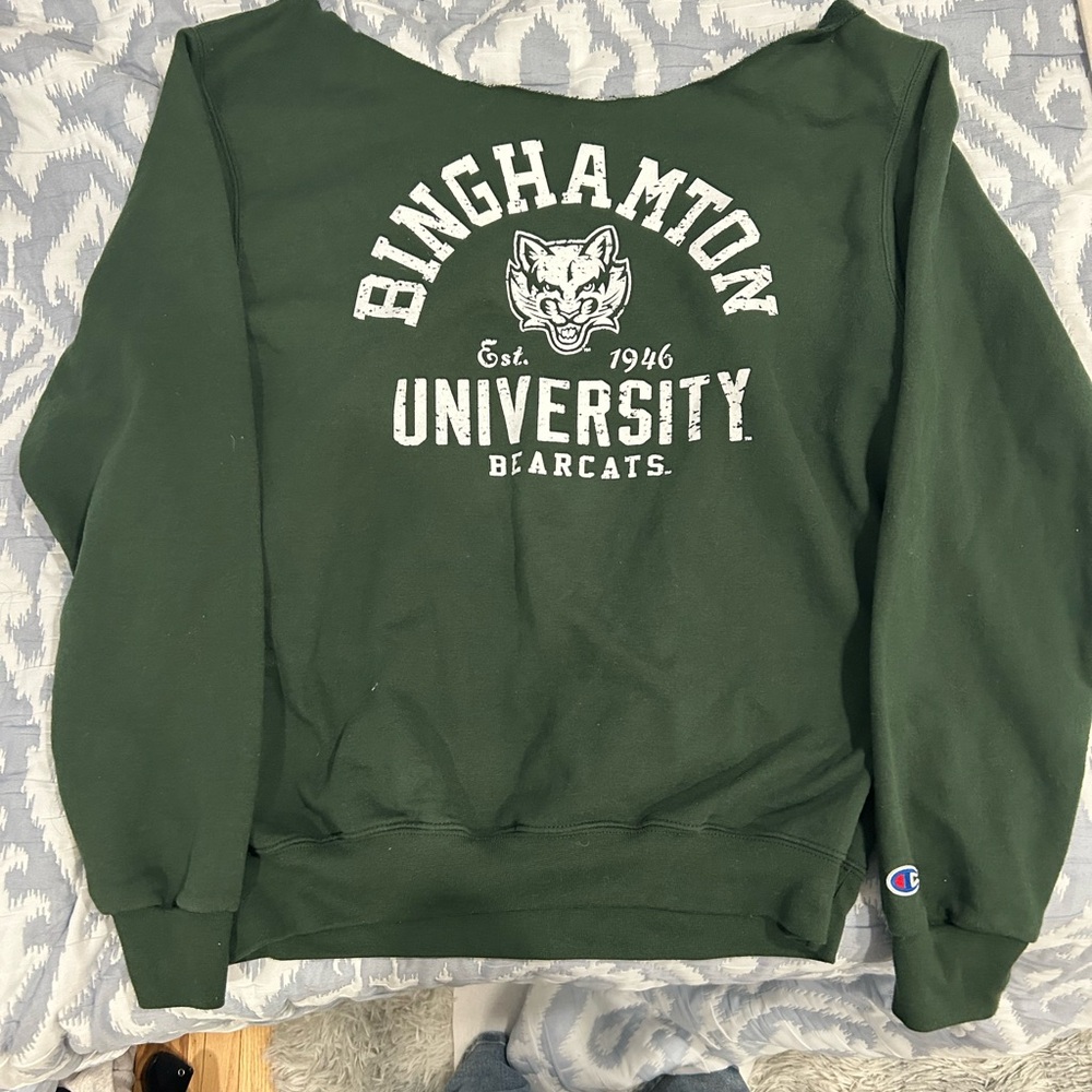 Champion Forest Green Binghamton University Crewneck